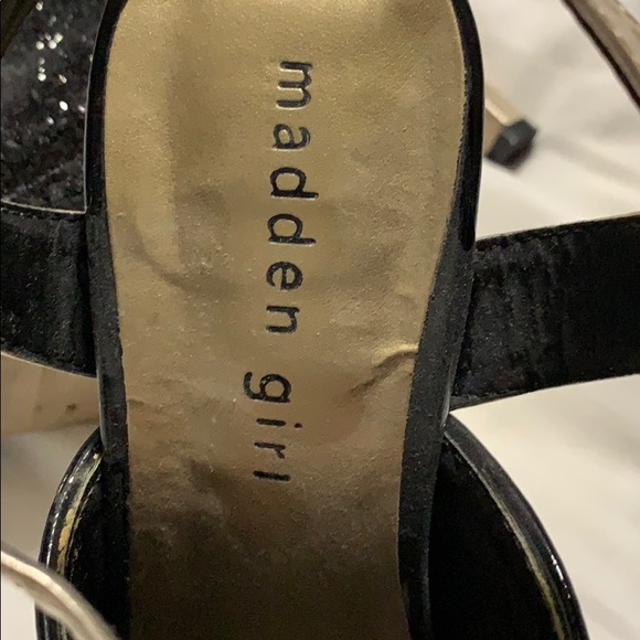 Madden Girl glitter black & metallic platform shoe 6.5 - Picture 6 of 6
